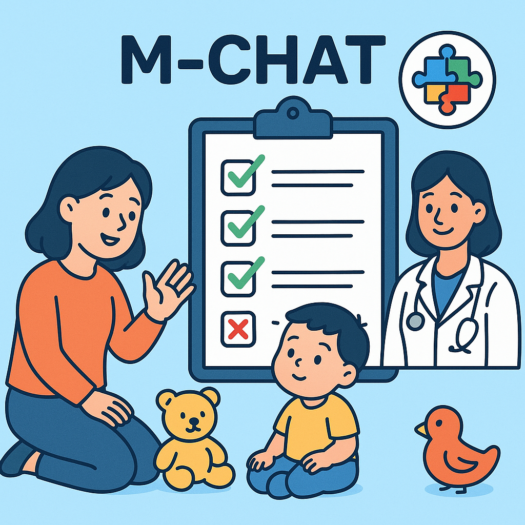 Illustration for M-CHAT autism screening